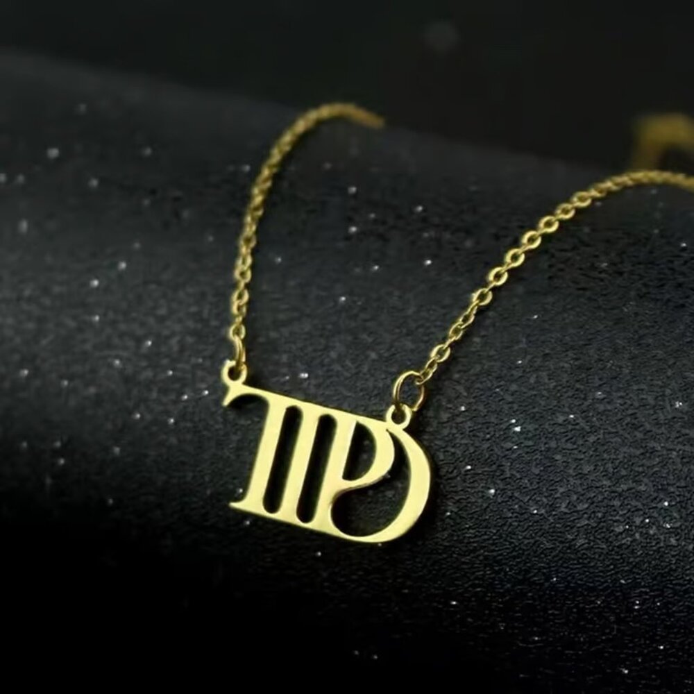NEW Taylor Swift Inspired TTPD Gold Necklace
